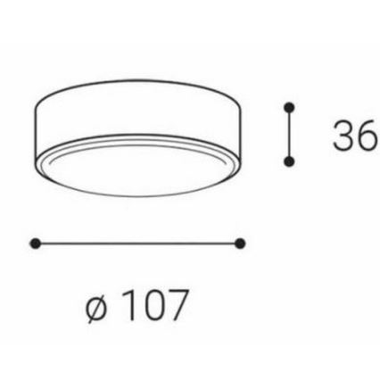 LED2 - LED Stropní svítidlo ROLO LED/6W/230V IP65 antracit