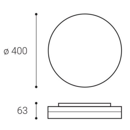 LED2 - LED Stropní svítidlo ROUND II LED/30W/230V IP54 3000/4000/5700K