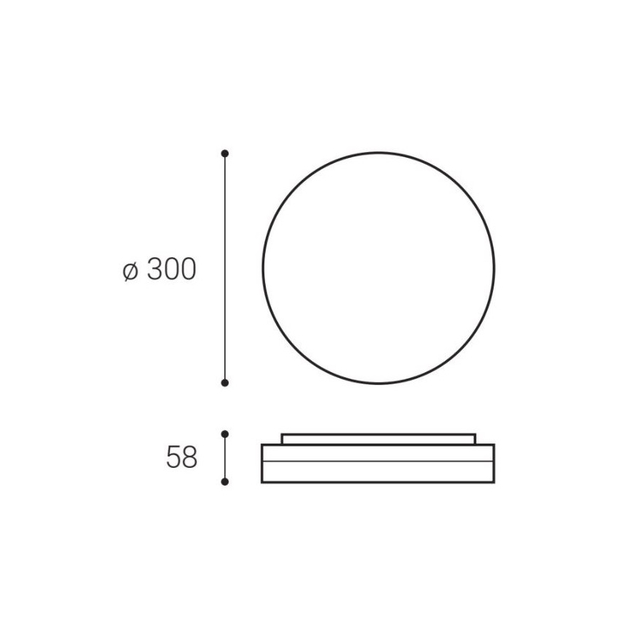 LED2 - LED Stropní svítidlo ROUND LED/25W/230V IP54 3000/4000/5700K