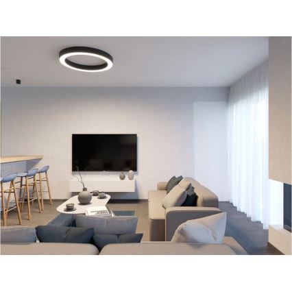 LED2 - LED Stropní svítidlo SATURN LED/50W/230V 3000/4000K černá