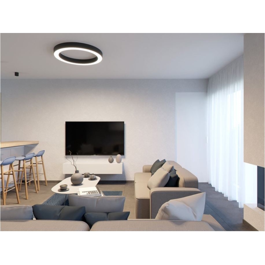 LED2 - LED Stropní svítidlo SATURN LED/50W/230V 3000/4000K černá