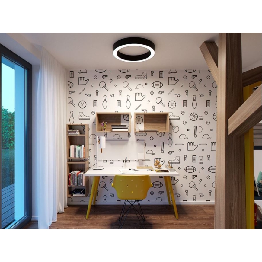 LED2 - LED Stropní svítidlo SATURN LED/50W/230V 3000/4000K černá