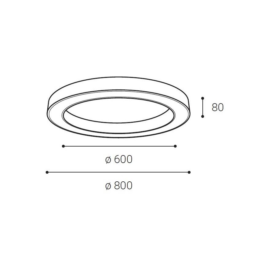 LED2 - LED Stropní svítidlo SATURN LED/80W/230V 3000K/4000K černá