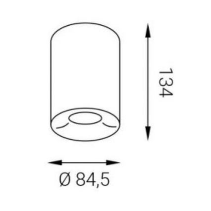 LED2 - LED Stropní svítidlo TUBUS LED/9W/230V bílá