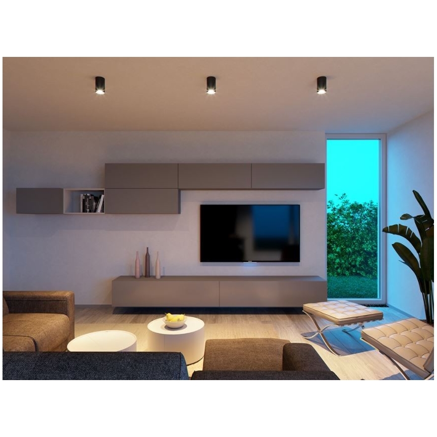 LED2 - LED Stropní svítidlo TUBUS LED/9W/230V černá