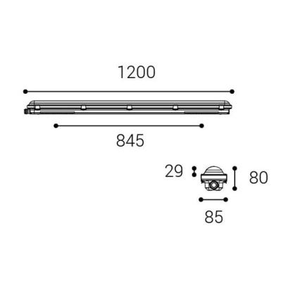 LED2 - LED Technické svítidlo DUSTER LED/35W/230V IP66