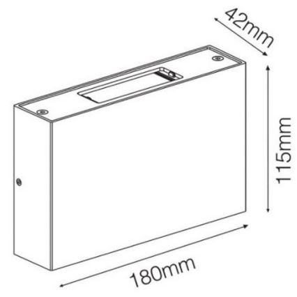 LED2 - LED Venkovní nástěnné svítidlo BLADE 2xLED/12W/230V IP54