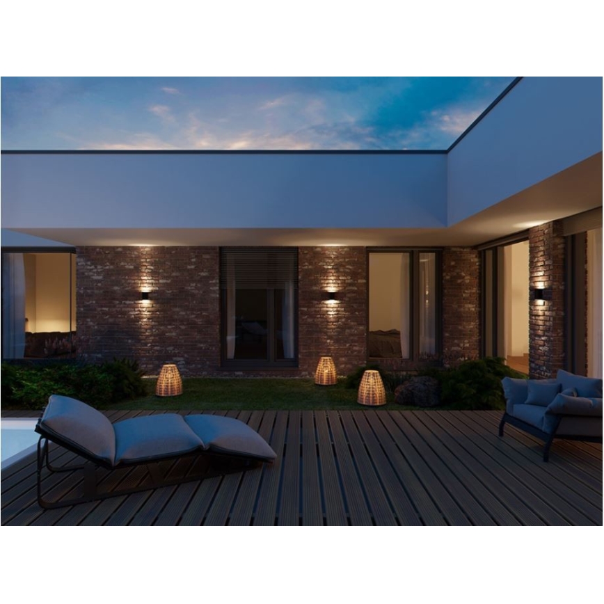 LED2 - LED Venkovní nástěnné svítidlo BLOCK 2xLED/3W/230V IP54