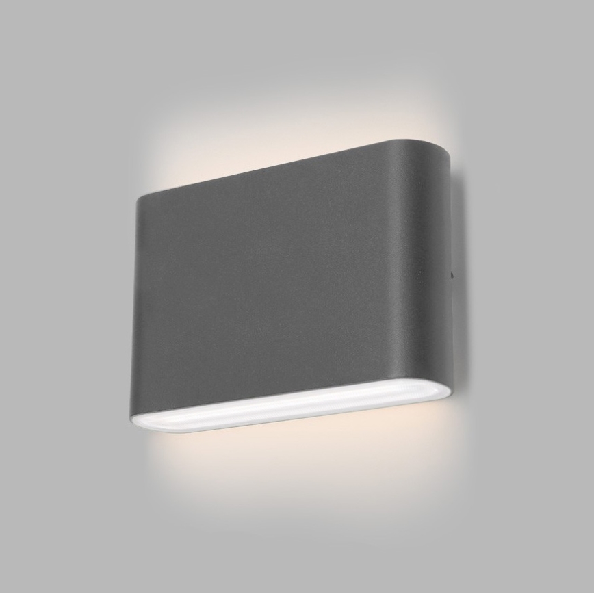 LED2 - LED Venkovní nástěnné svítidlo FLAT 2xLED/3W/230V IP65 3000K/4000K/5700K antracit