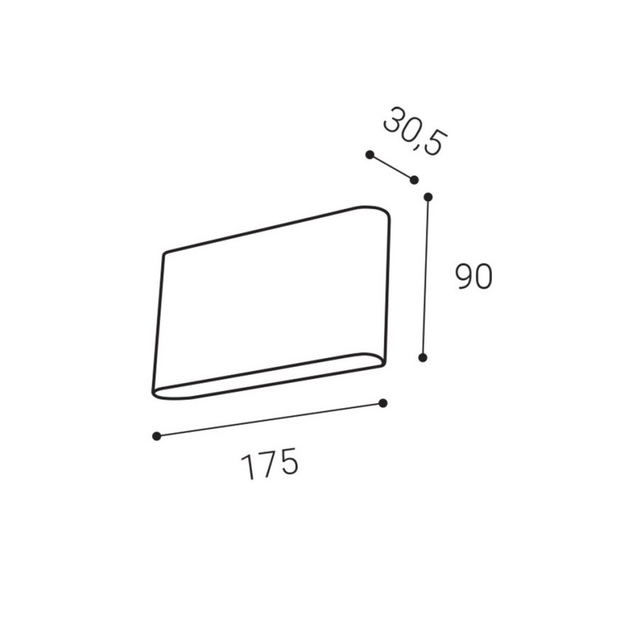 LED2 - LED Venkovní nástěnné svítidlo FLAT 2xLED/3W/230V IP65 3000K/4000K/5700K bílá