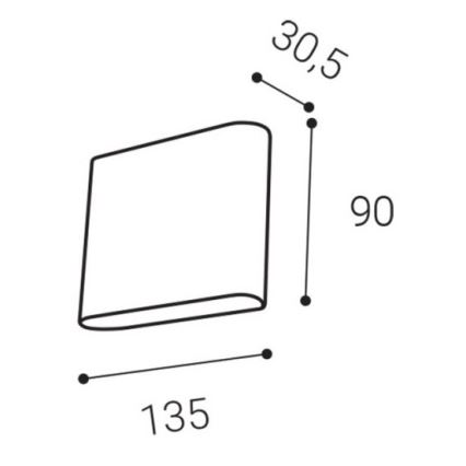 LED2 - LED Venkovní nástěnné svítidlo FLAT 2xLED/3W/230V IP65 3000K/4000K/5700K černá