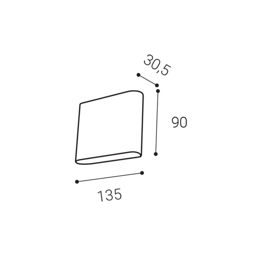 LED2 - LED Venkovní nástěnné svítidlo FLAT 2xLED/3W/230V IP65 3000K/4000K/5700K černá