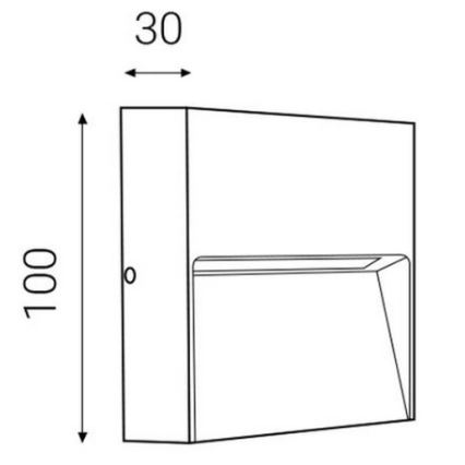 LED2 - LED Venkovní nástěnné svítidlo STEP ON LED/3W/230V antracit  IP54