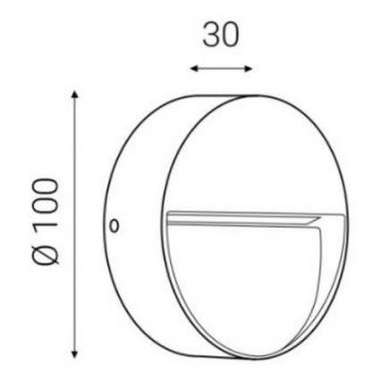 LED2 - LED Venkovní nástěnné svítidlo STEP ON LED/3W/230V IP54