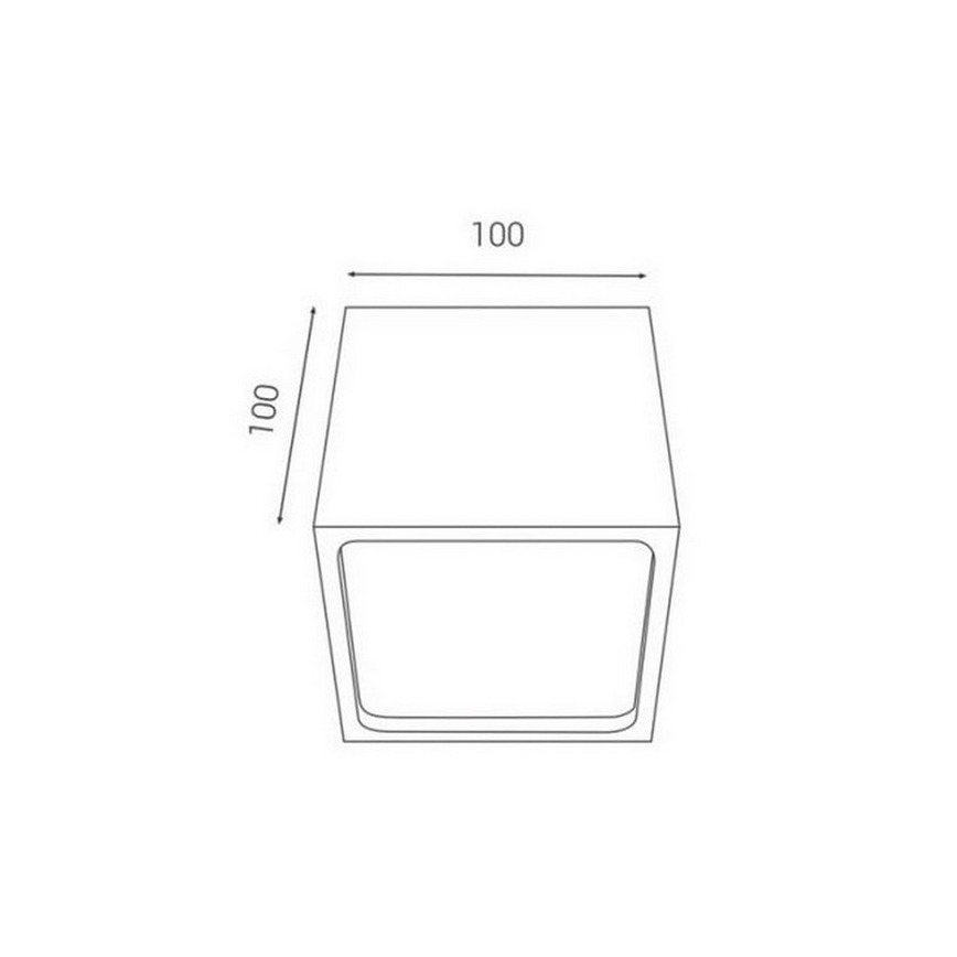 LED2 - LED Venkovní stropní svítidlo CUBE LED/12W/230V bílá IP54