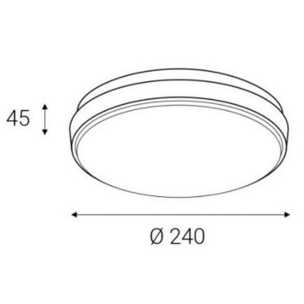 LED2 - LED Venkovní stropní svítidlo LUNA LED/25W/230V  IP54 kulatý