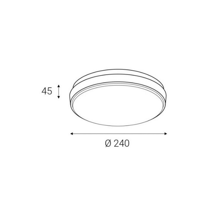LED2 - LED Venkovní stropní svítidlo LUNA LED/25W/230V  IP54 kulatý
