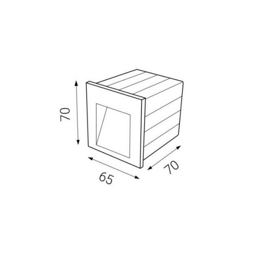 LED2 - LED Venkovní zápustné svítidlo STEP IN LED/3W/230V IP54