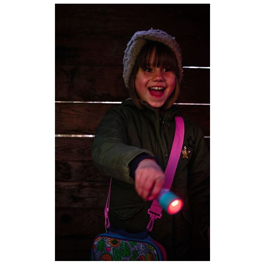 Ledlenser KIDBEAM4 RAINBOW - LED Stmívatelná dětská svítilna LED/2xAAA IP44 fialová