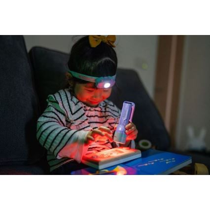 Ledlenser KIDBEAM4 RAINBOW - LED Stmívatelná dětská svítilna LED/2xAAA IP44 fialová