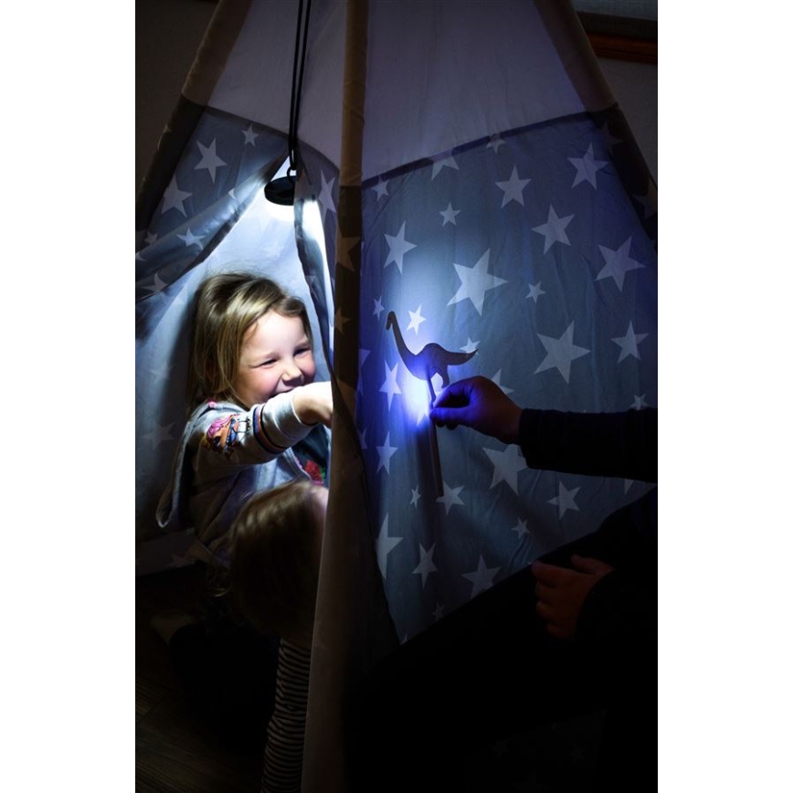 Ledlenser KIDCAMP6 RAINBOW - LED Stmívatelná přenosná lampa LED/3xAAA IP44 modrá