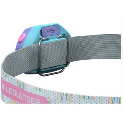 Ledlenser KIDLED4R RAINBOW - LED Stmívatelná nabíjecí dětská čelovka LED IPX4 40lm 18 h fialová