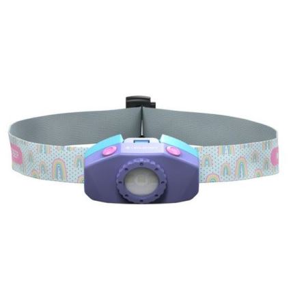Ledlenser KIDLED4R RAINBOW - LED Stmívatelná nabíjecí dětská čelovka LED IPX4 40lm 18 h fialová