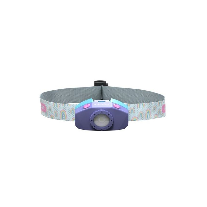 Ledlenser KIDLED4R RAINBOW - LED Stmívatelná nabíjecí dětská čelovka LED IPX4 40lm 18 h fialová