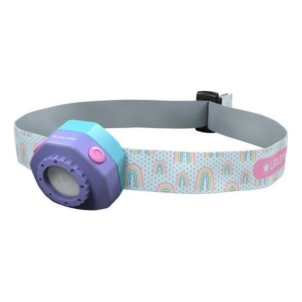 Ledlenser KIDLED4R RAINBOW - LED Stmívatelná nabíjecí dětská čelovka LED IPX4 40lm 18 h fialová
