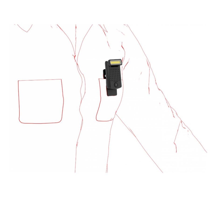 Ledlenser W1R - LED Stmívatelná nabíjecí pracovní svítilna s klipem LED/740 mAh IP54 220 lm