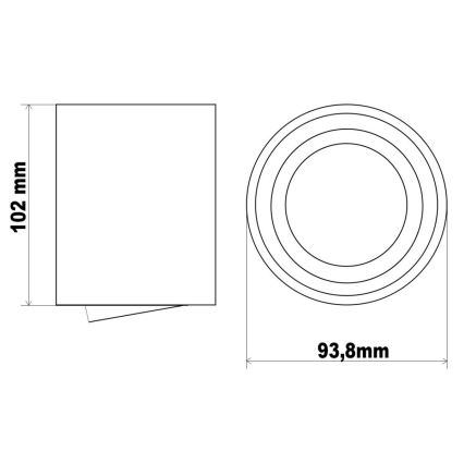 Ledvance - Bodové svítidlo TUBA 1xGU10/50W/230V