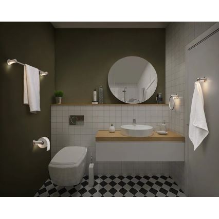 Ledvance - Držák ručníků s LED podsvícením 3xAAA IP44