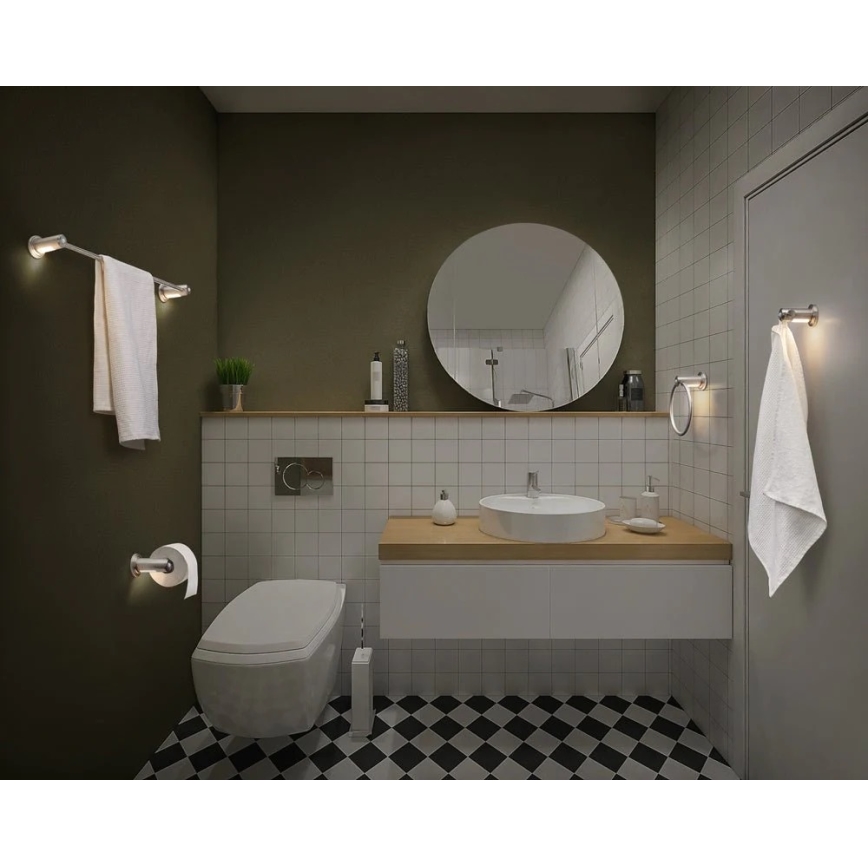 Ledvance - Držák ručníků s LED podsvícením 6xAAA IP44