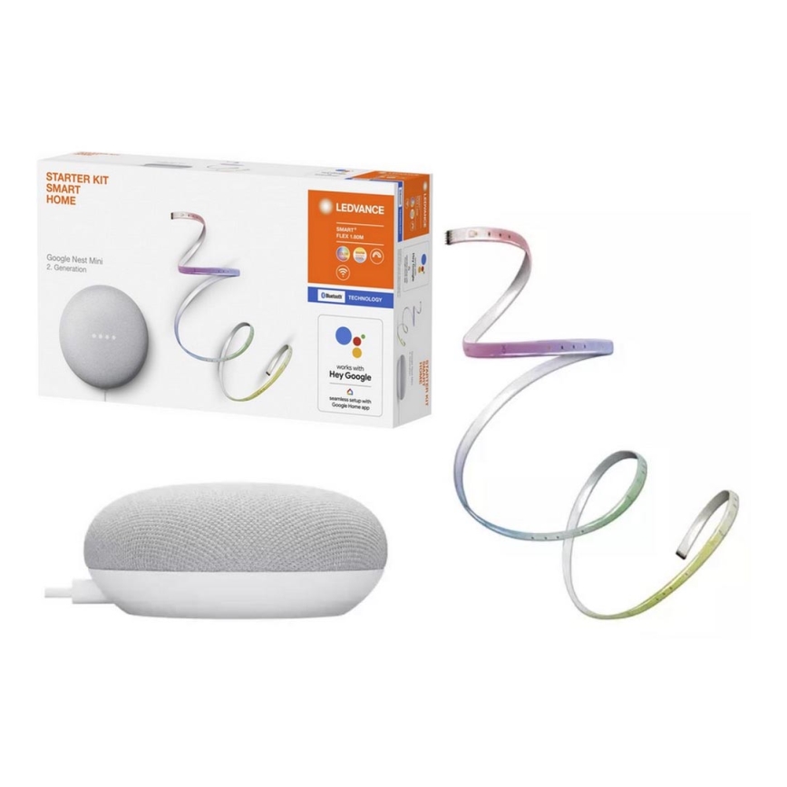 Ledvance - Inteligentní reproduktor Google Nest Mini + LED pásek 1,8m SMART+ LED/10W/230V