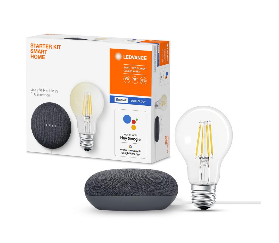 Ledvance Ledvance - Inteligentní reproduktor Google Nest Mini + LED Žárovka SMART+ E27 P227125