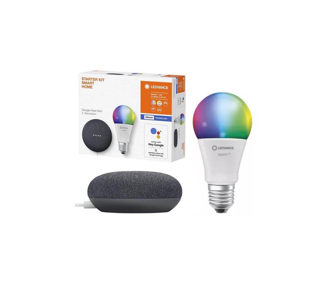 Ledvance Ledvance - Inteligentní reproduktor Google Nest Mini + LED Žárovka SMART+ P227140