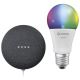 Ledvance - Inteligentní reproduktor Google Nest Mini + LED RGBW Stmívatelná žárovka SMART+ E27/9W/230V 2700 - 6500K