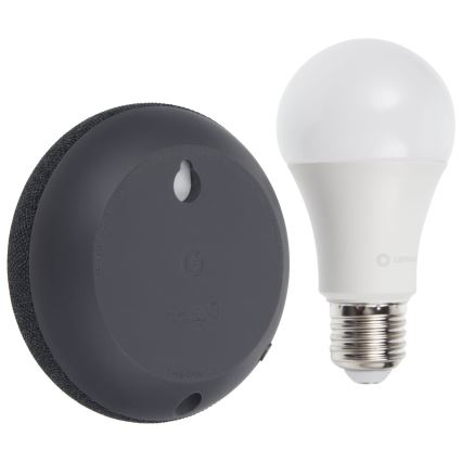 Ledvance - Inteligentní reproduktor Google Nest Mini + LED RGBW Stmívatelná žárovka SMART+ E27/9W/230V 2700 - 6500K