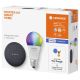 Ledvance - Inteligentní reproduktor Google Nest Mini + LED RGBW Stmívatelná žárovka SMART+ E27/9W/230V 2700 - 6500K