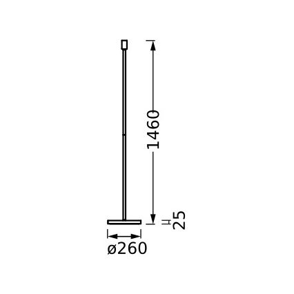 Ledvance - Lampová noha DECOR STICK 1xE27/40W/230V antracit