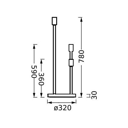 Ledvance - Lampová noha DECOR STICK 3xE27/40W/230V béžová