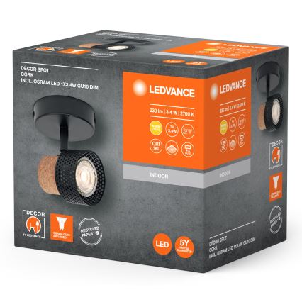 Ledvance - LED Bodové svítidlo DECOR CORK 1xGU10/3,4W/230V