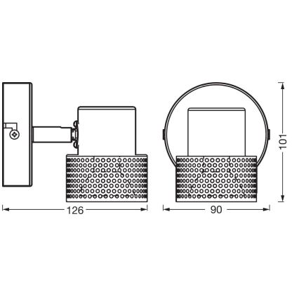 Ledvance - LED Bodové svítidlo DECOR CORK 1xGU10/3,4W/230V