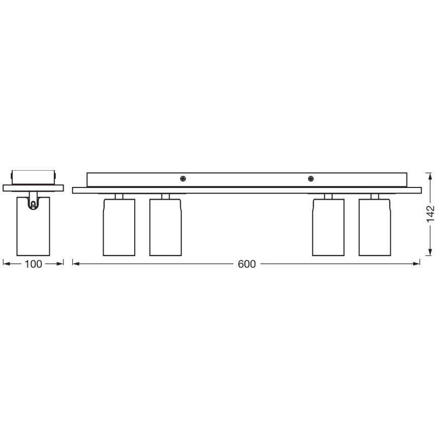 Ledvance - LED Bodové svítidlo DECOR MERCURY 4xGU10/3,4W/230V