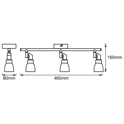 Ledvance - LED Bodové svítidlo SPOT 3xG9/2W/230V