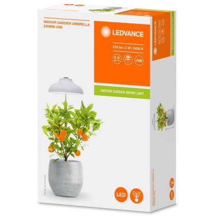 Ledvance - LED Interiérová lampa na rostliny GARDEN LIGHT LED/5W/5V