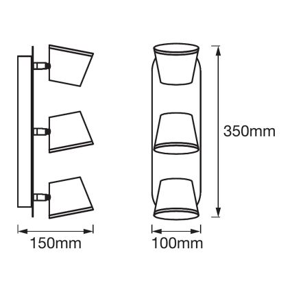 Ledvance - LED Koupelnové bodové svítidlo SPOT 3xLED/7W/230V IP44 3000/4000K CRI 90 Ra