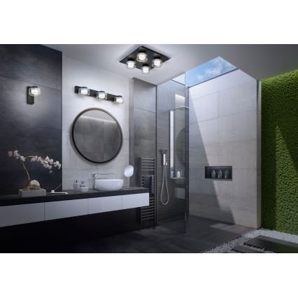 Ledvance - LED Koupelnové nástěnné svítidlo ORBIS FLAME 2xLED/5,5W/230V 3000/4000K IP44 černá
