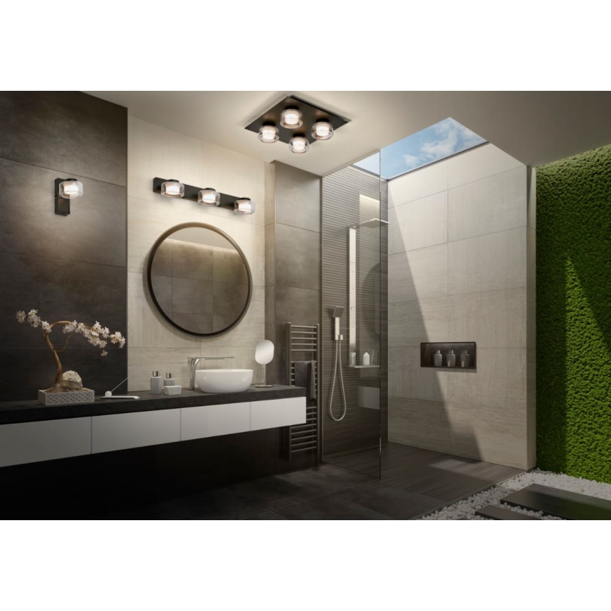 Ledvance - LED Koupelnové nástěnné svítidlo ORBIS FLAME 2xLED/5,5W/230V 3000/4000K IP44 černá