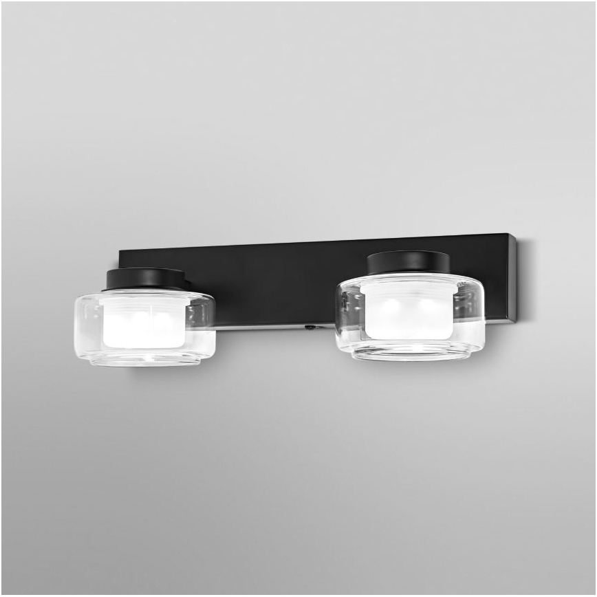 Ledvance - LED Koupelnové nástěnné svítidlo ORBIS FLAME 2xLED/5,5W/230V 3000/4000K IP44 černá
